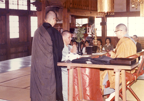 Kozen’s second ordination with Suda Roshi in Japan