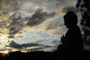 Buddha at sunset