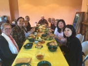Meal with monks and nuns